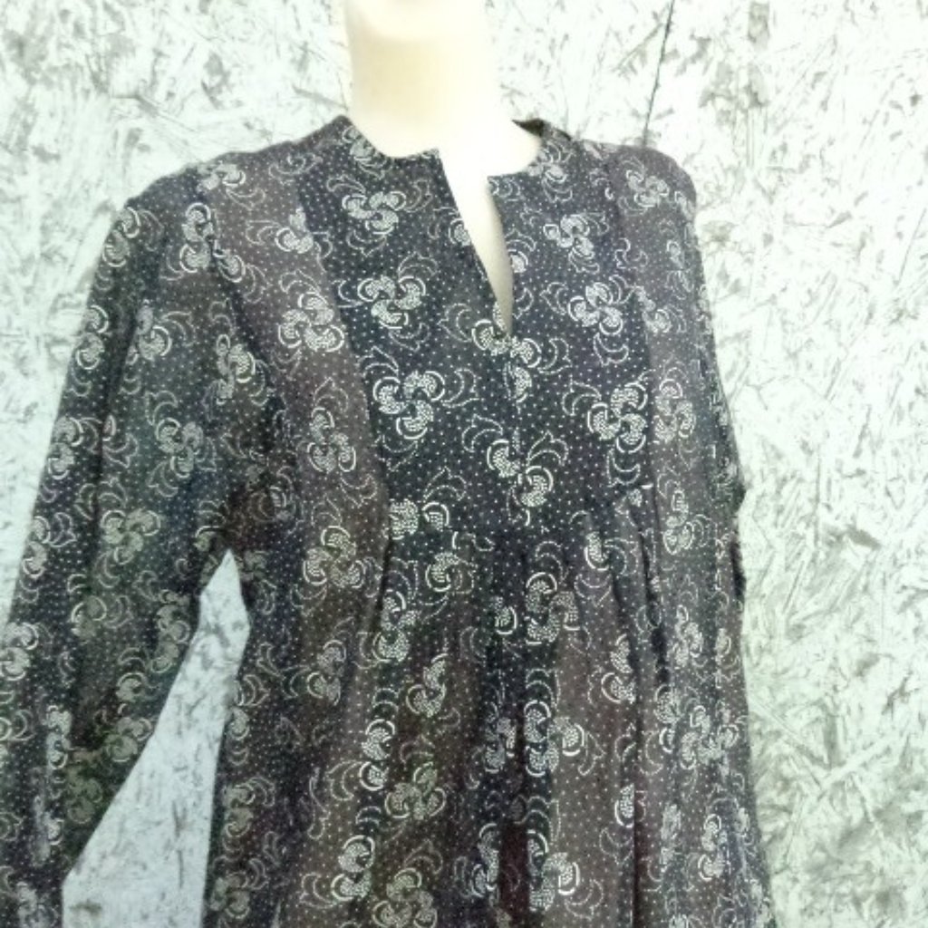 Nos Vintage Hawaii Nei Sz 12 Oldstock Vintage Hawaiian Dress Black Cream